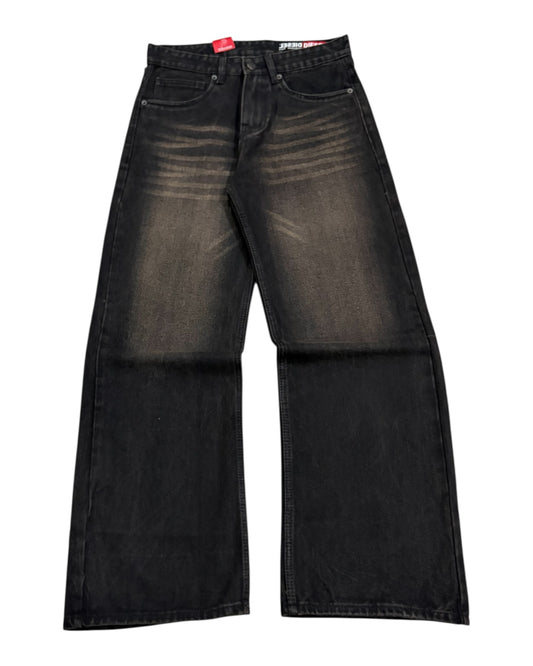 Dusty Black Baggy Wide Fit Jeans