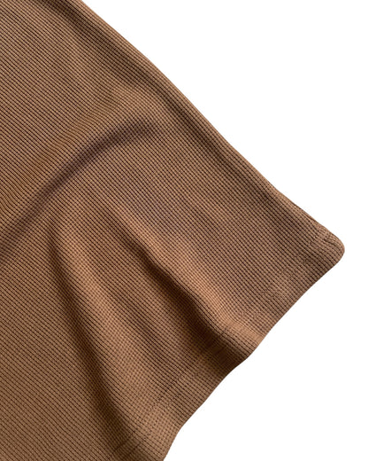 Waffle Knit T-Shirt - Earth Brown
