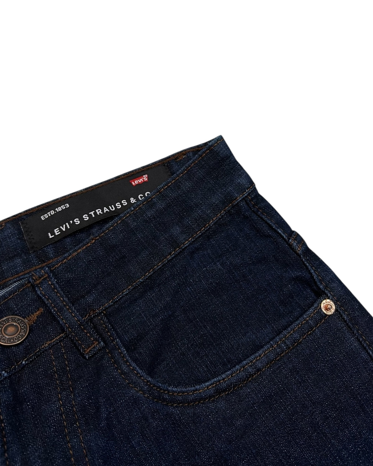 Raw Wash Straight Fit Jeans - Denim Blue