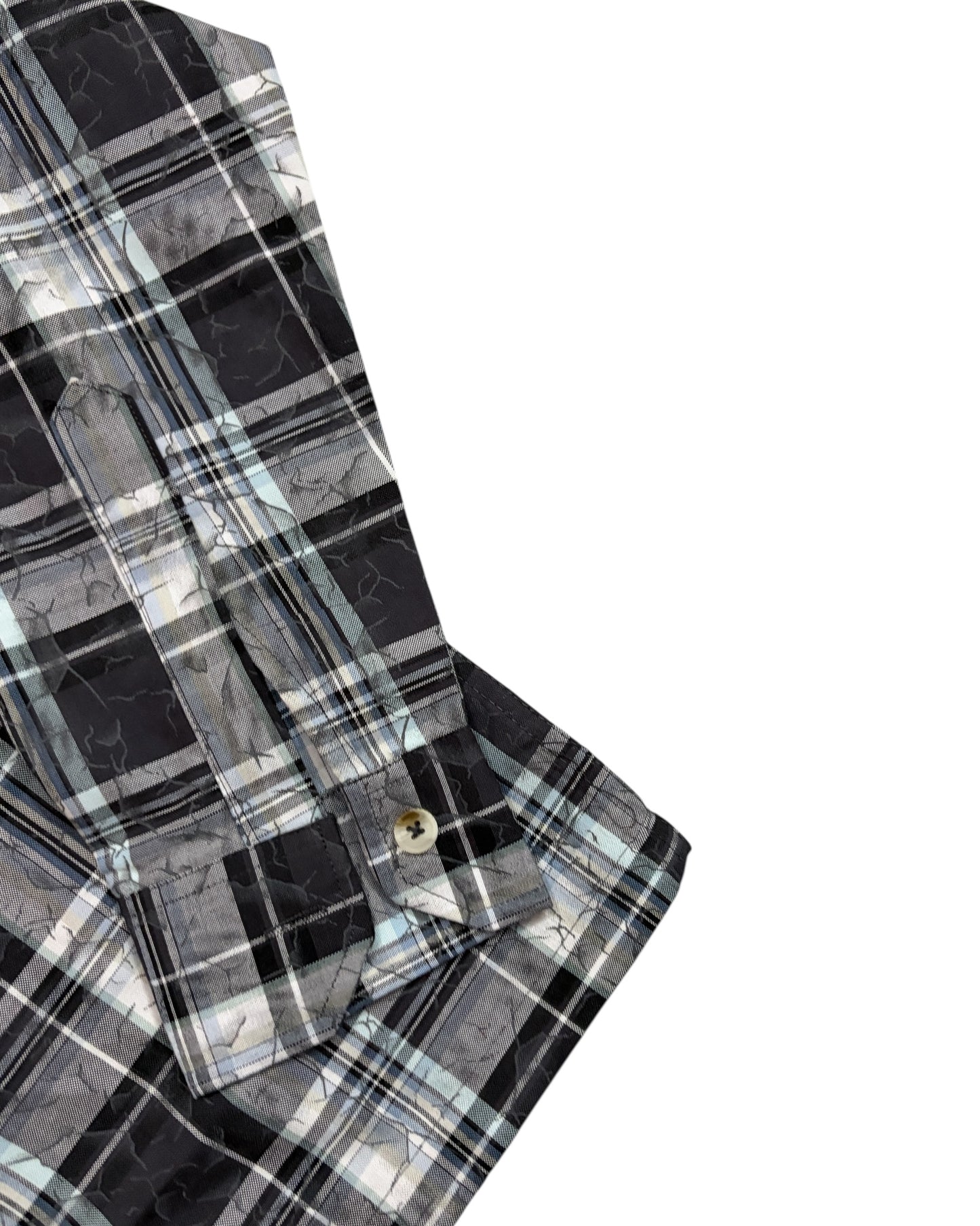 Dusty Check Boxy Shirt - Grey