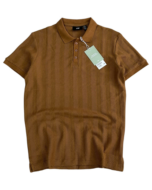 Knitted Cotton T-shirt - Wheat Brown