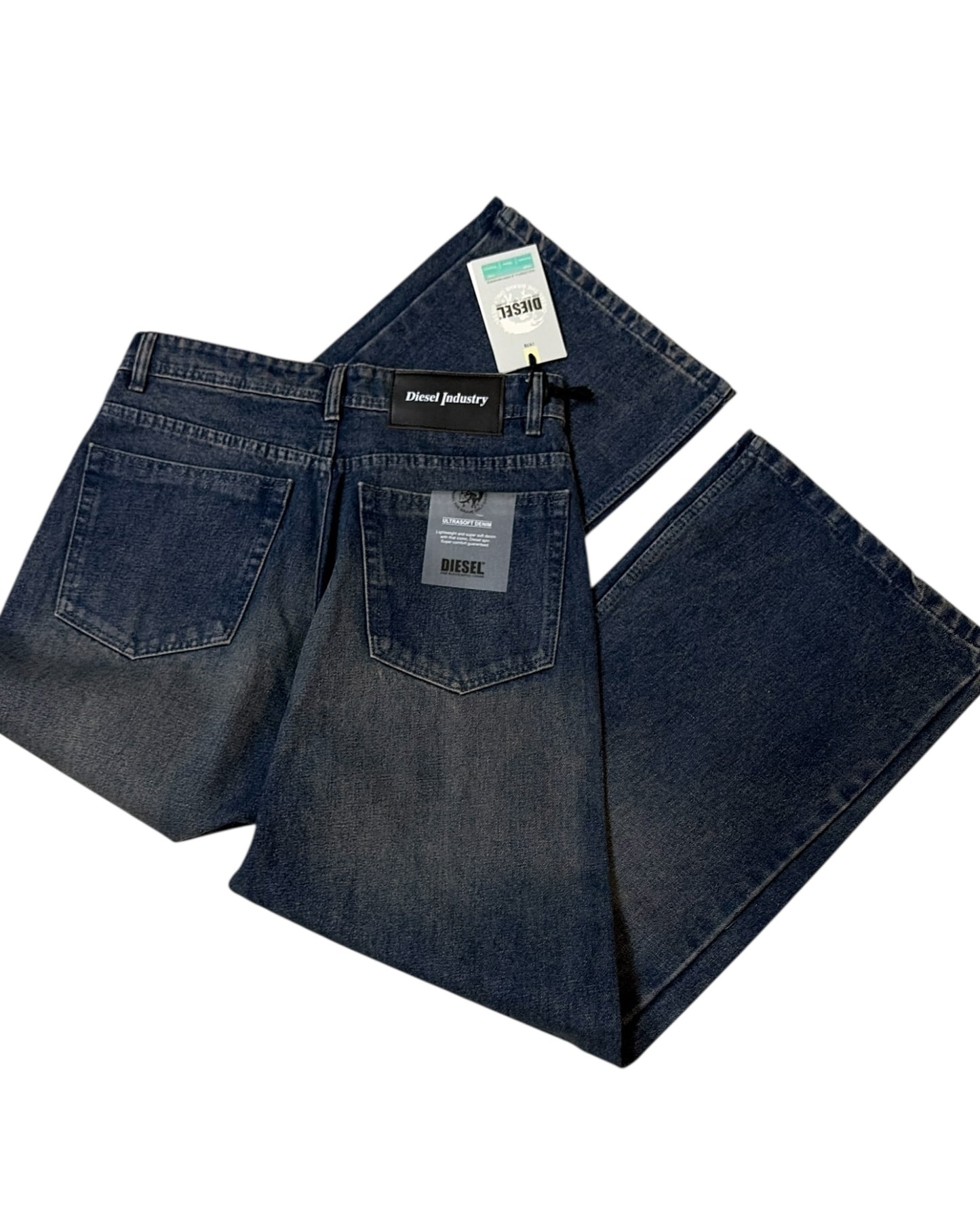 Dusty Blue Baggy Wide Fit Jeans