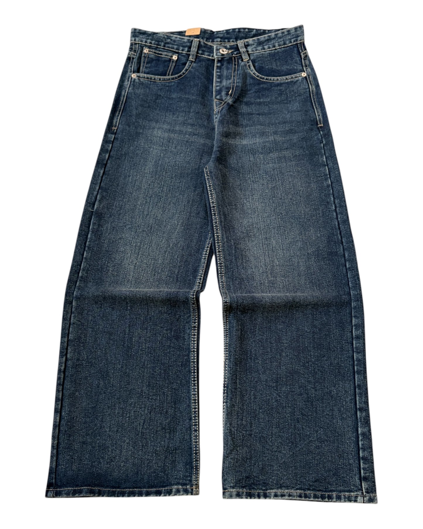 Dark Ash Blue Wide Fit Jeans