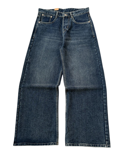 Dark Ash Blue Wide Fit Jeans