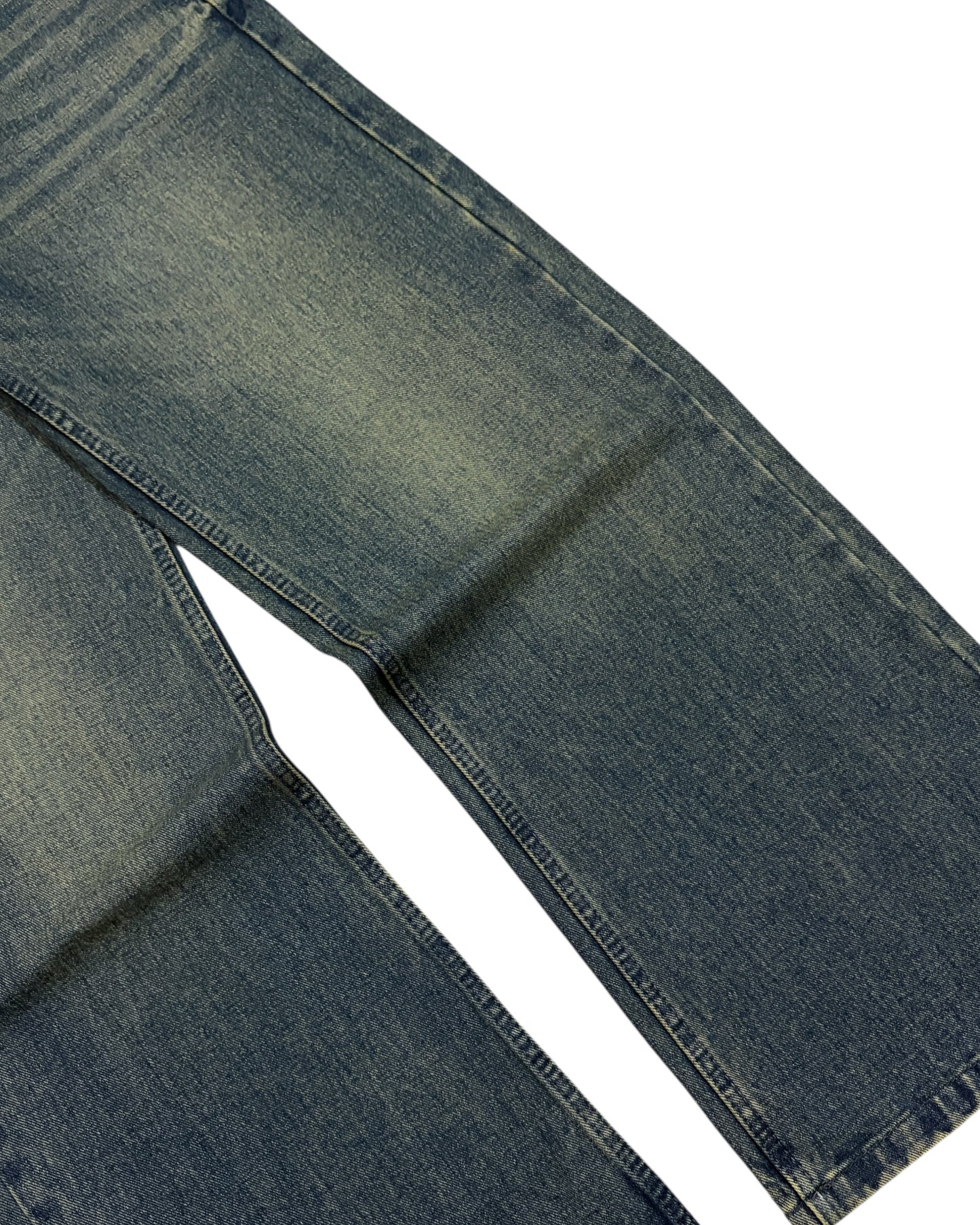Dusty Green Tint Vintage Dark Green Wide Fit Jeans