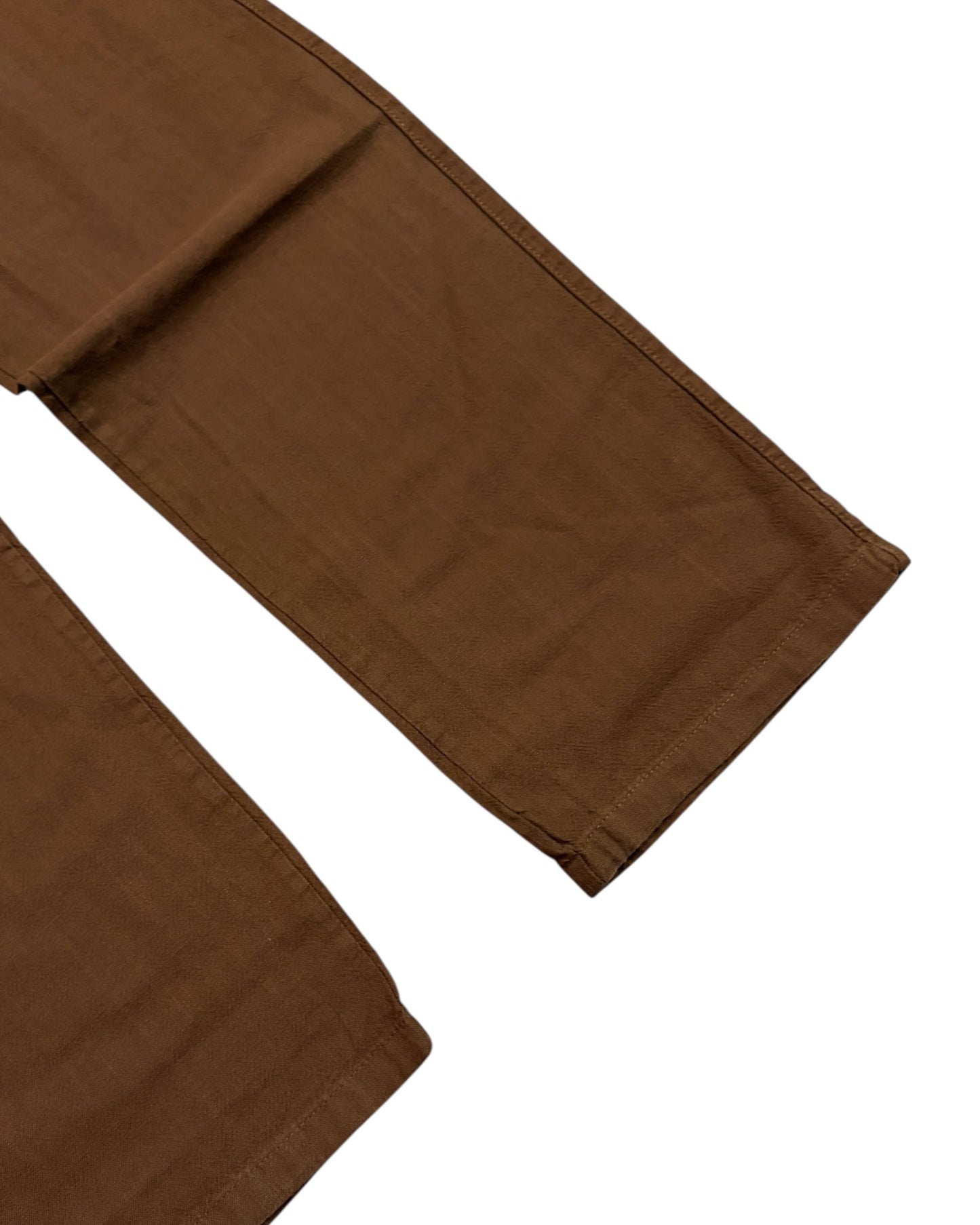 Linen Baggy Pants - Brown