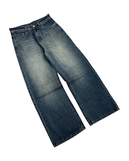 Blue Vintage Fade Wide Fit Denim