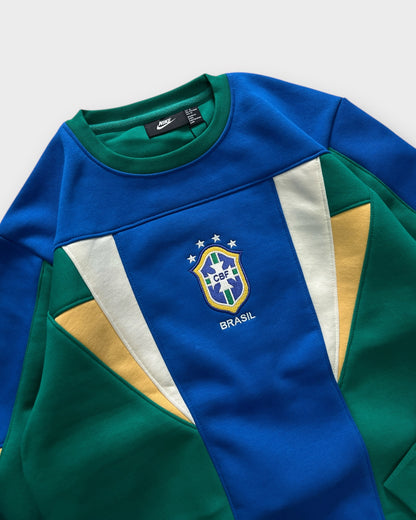 Team Brazil Panel Crewneck "400+ GSM" - Green/Blue