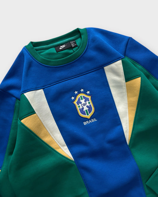 Team Brazil Panel Crewneck "400+ GSM" - Green/Blue
