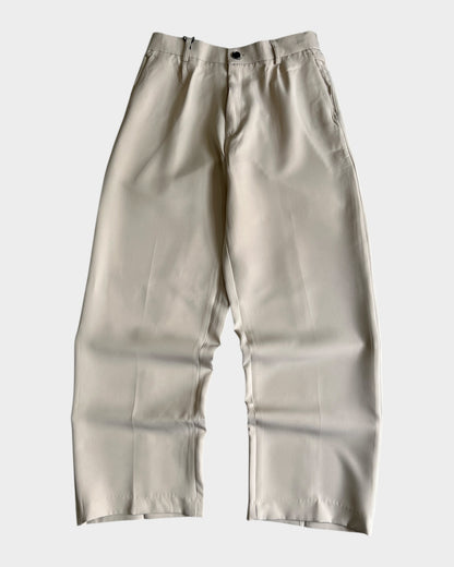 Baggy Pleated Trouser - Beige