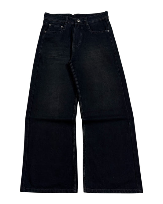 Dark Black Baggy Wide Fit Jeans
