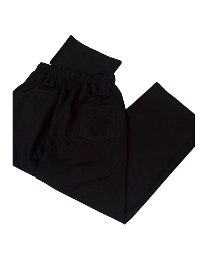 Baggy Cotton Sweatpants 300 GSM - Black