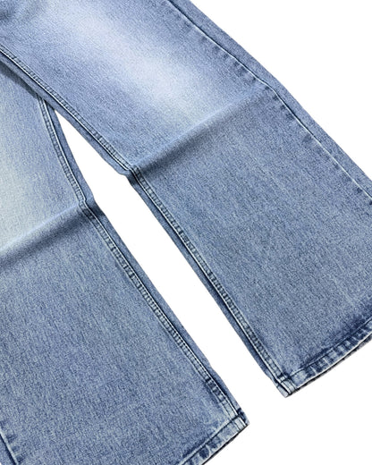 Light Blue Faded Wide Fit Jeans
