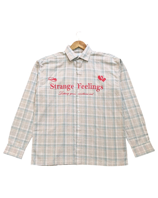 Strange Feelings Loose Boxy Shirt - Beige