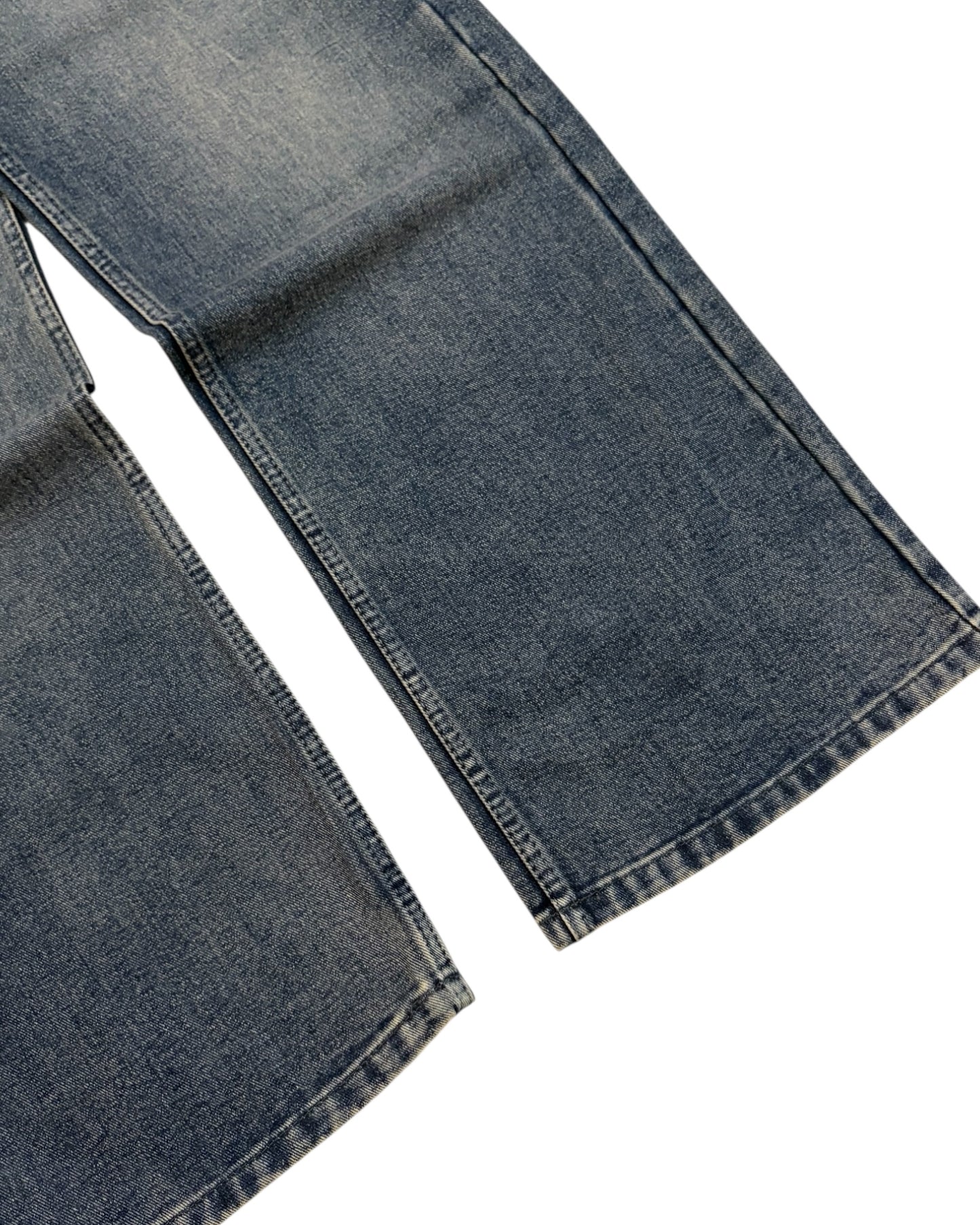 Dark Blue Vintage Straight Wide Fit Jeans