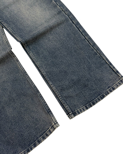 Dark Blue Vintage Straight Wide Fit Jeans