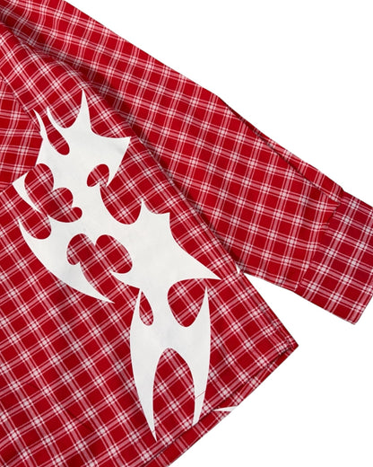Red Check Boxy Pure Cotton Shirt