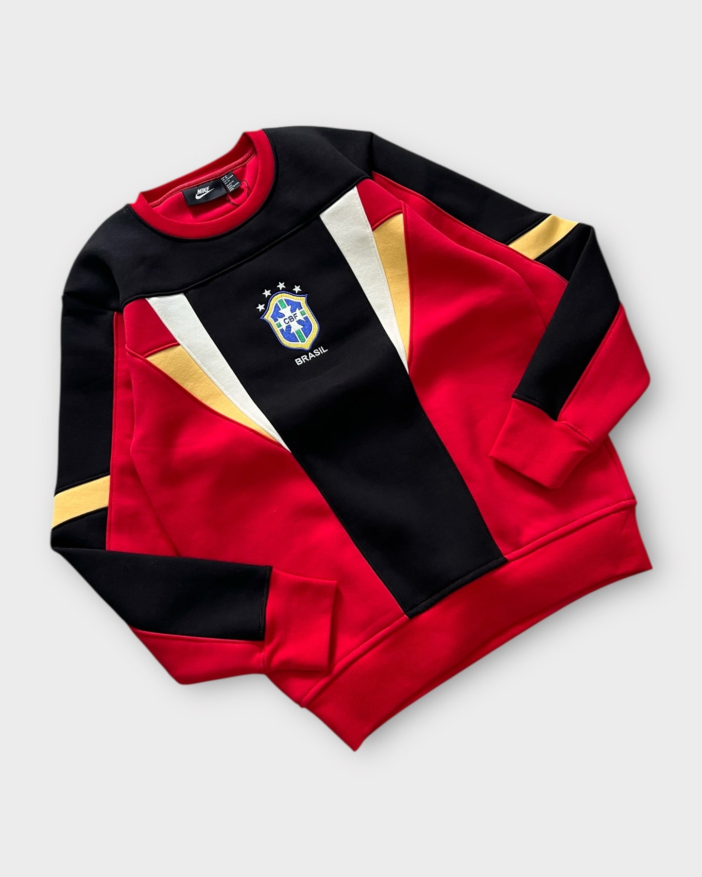 Team Brazil Panel Crewneck "400+ GSM" - Red/Black