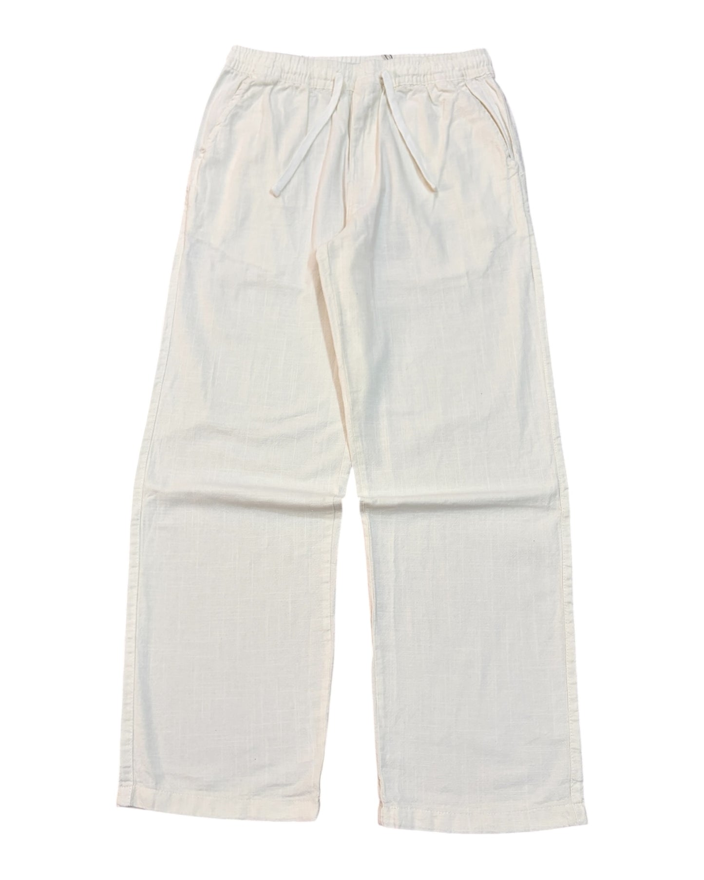 Linen Baggy Pants - White
