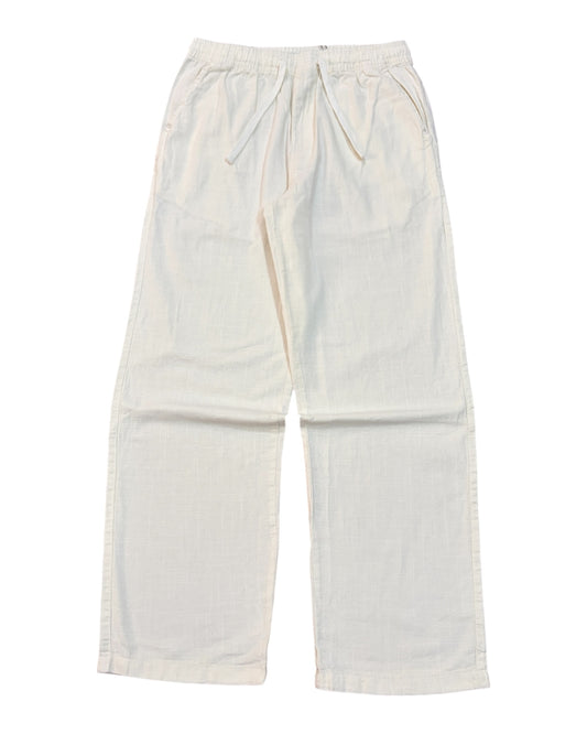 Linen Baggy Pants - White