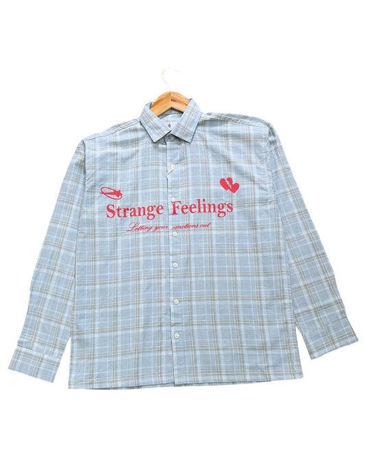 Strange Feelings Loose Boxy Shirt - Blue