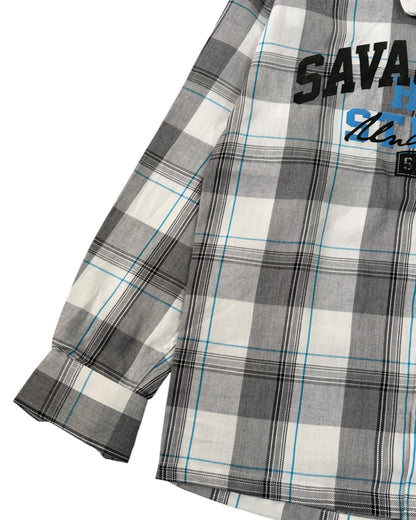 White Savage Base Boxy Check Shirt