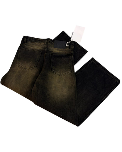 Vintage Burn Black Wide Fit Jeans