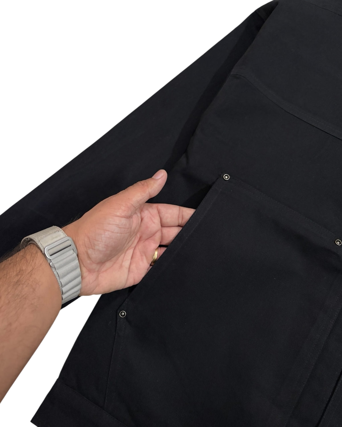 Workwear Boxy Cropped Jacket - Black