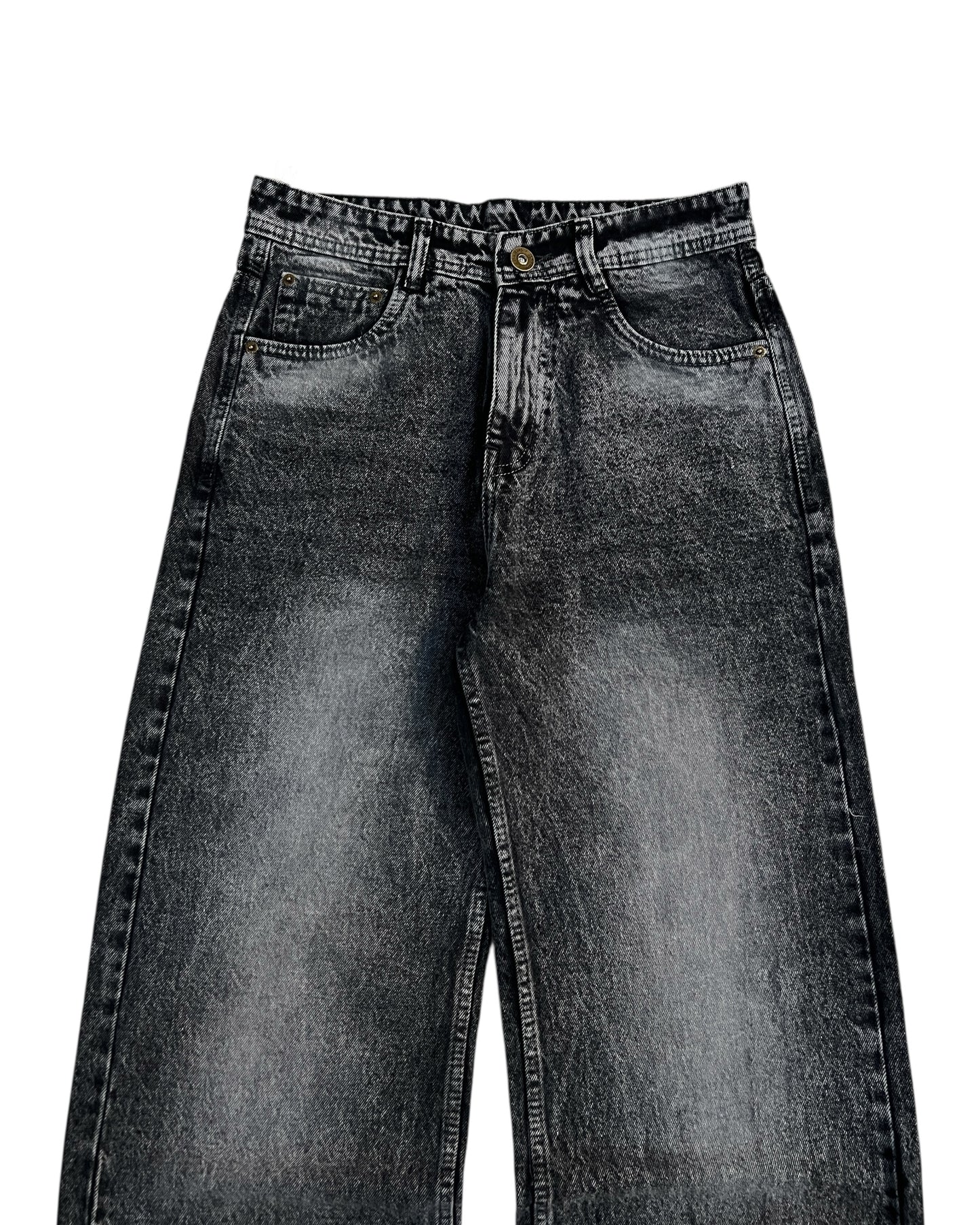 Grunge Grey Wide Fit Denim