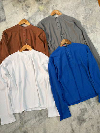 Henley Boxy Waffle Tee