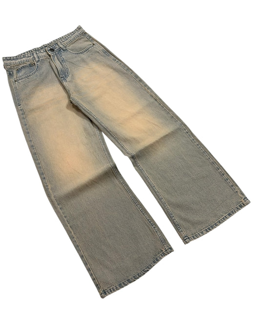 Rust Wash Baggy Wide Fit Jeans