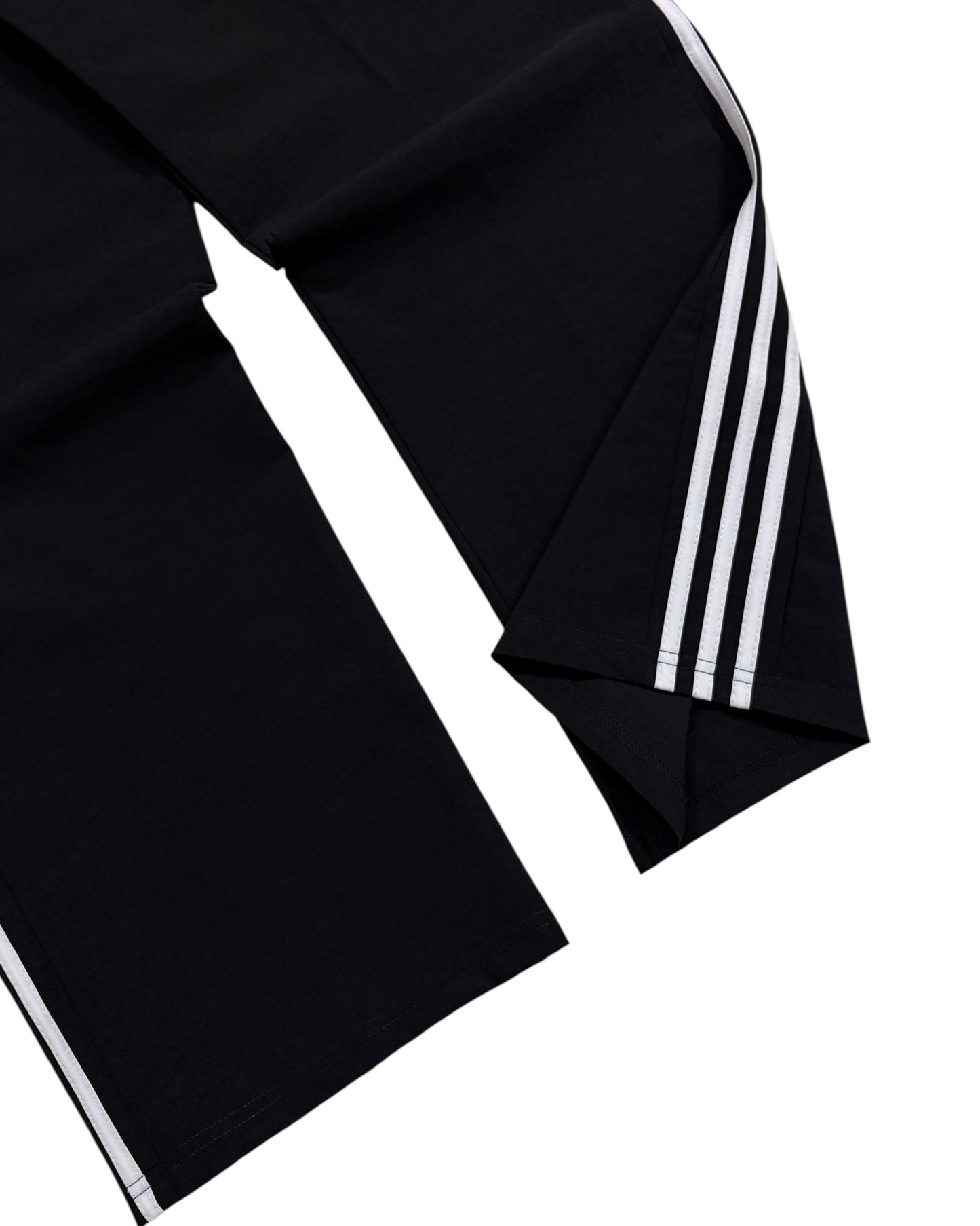 Relaxed Straight Stripes Track Pant - Black White