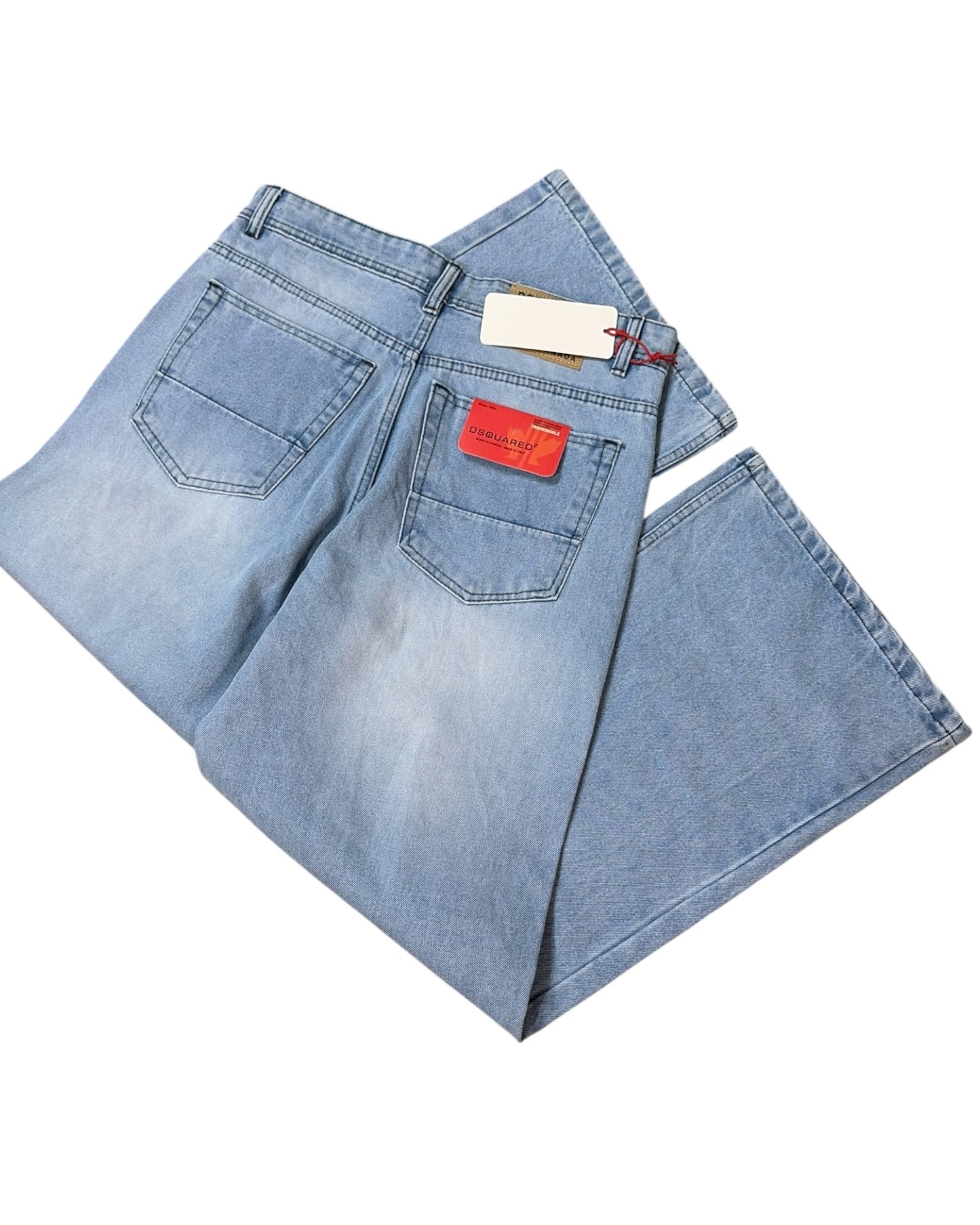 Sky Blue Baggy Wide Fit Jeans