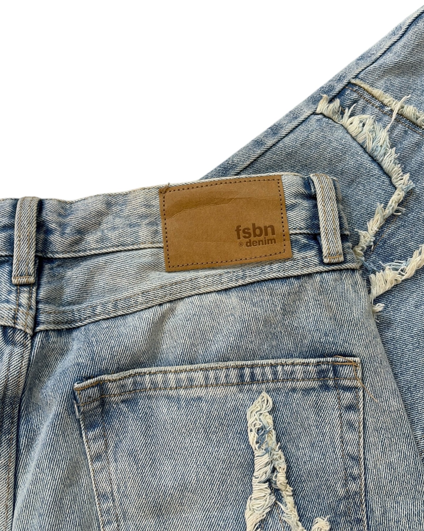 Original Star Frayed Baggy Jeans - Blue