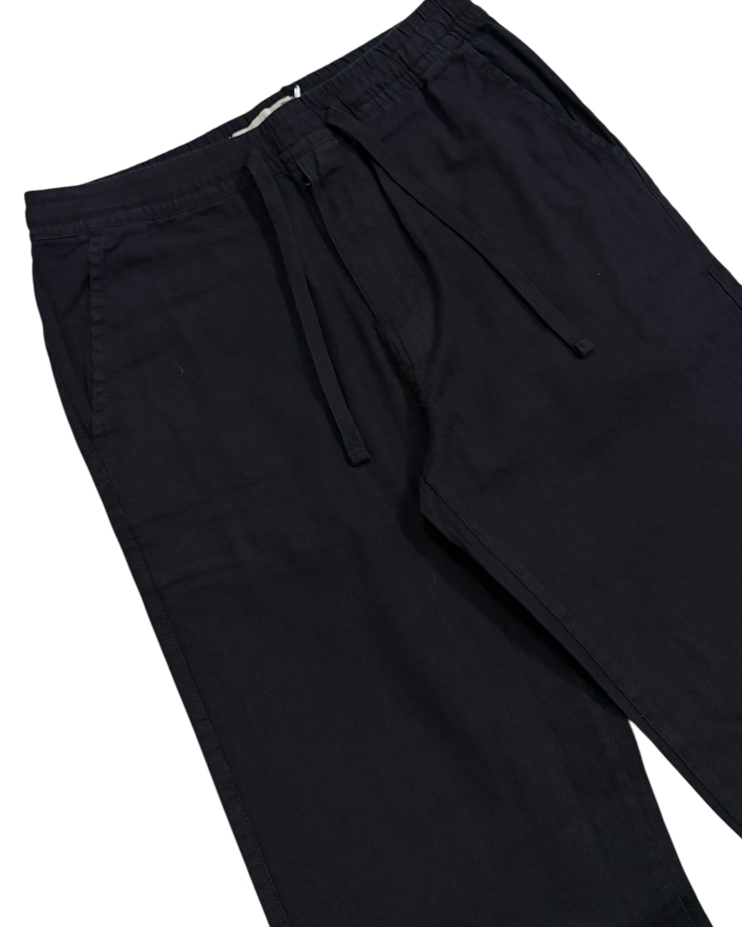 Linen Baggy Pants - Black