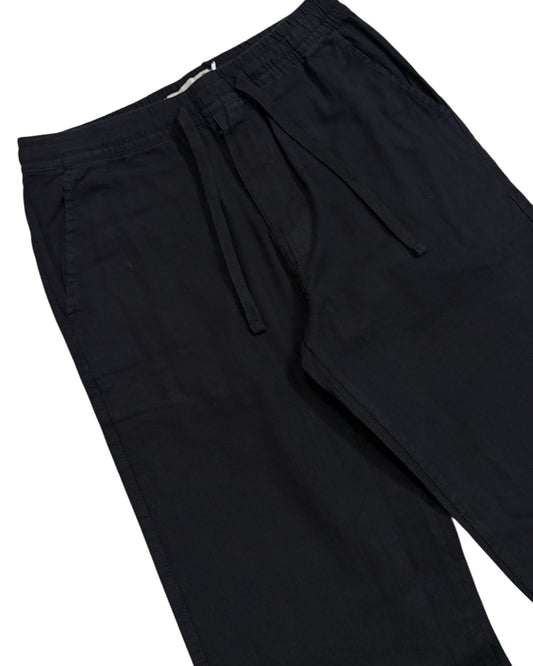 Linen Baggy Pants - Black