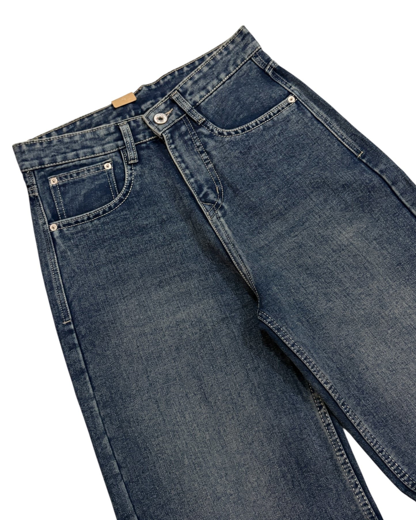 Dusty Ash Blue Wide Fit Jeans