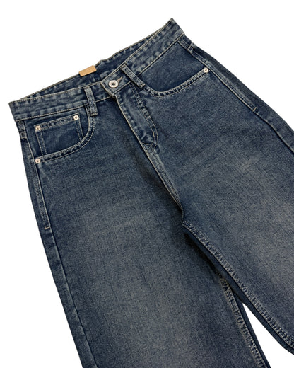 Dusty Ash Blue Wide Fit Jeans