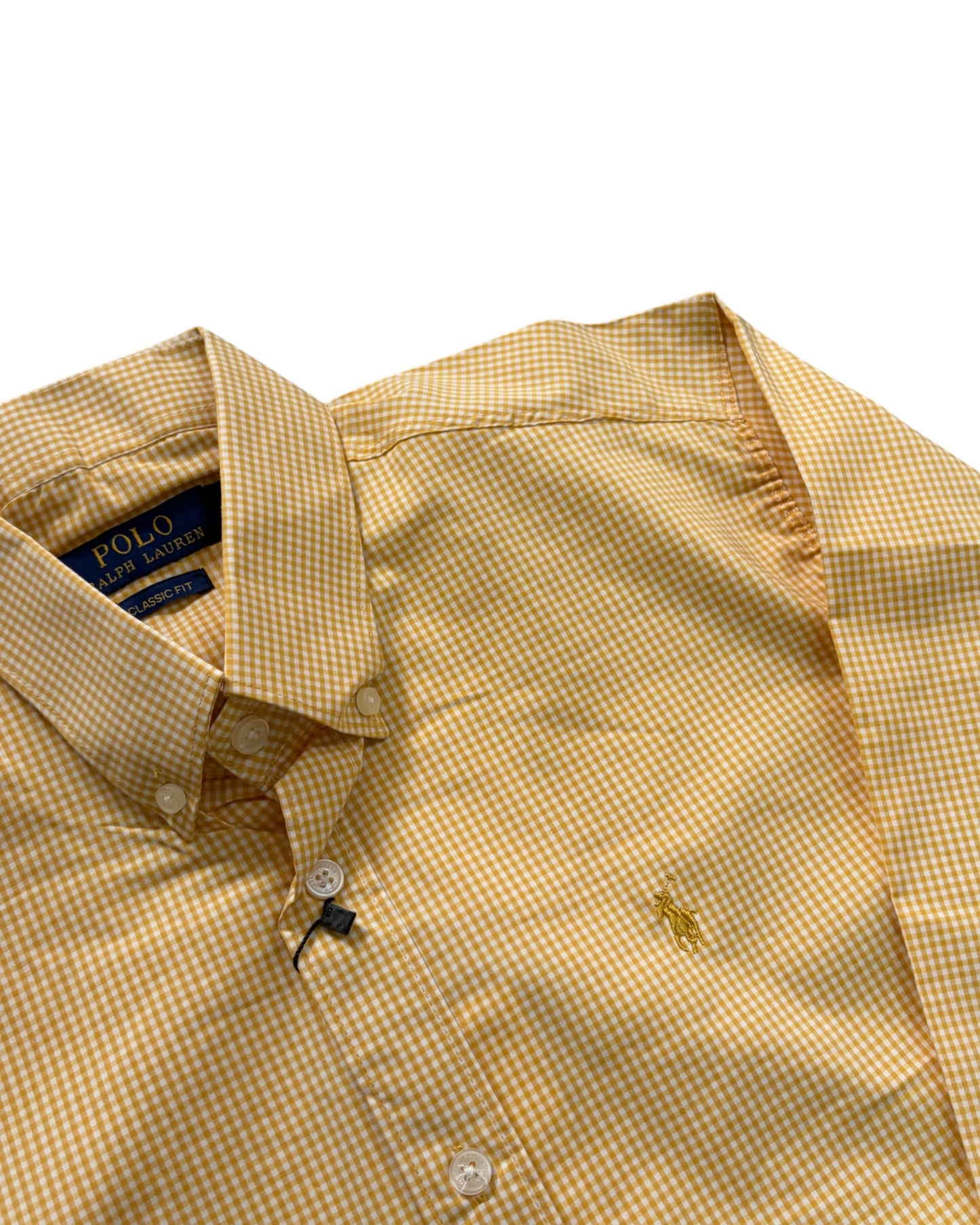 Micro-check Cotton Shirt - Yellow