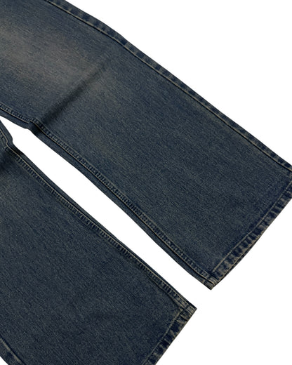 Dusty Vintage Blue Faded Wide Fit Jeans