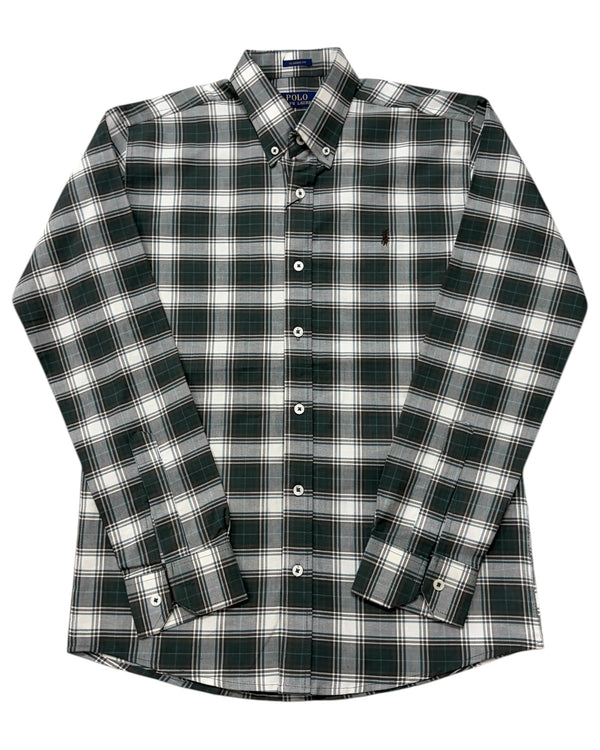 Check Pure Cotton Flannel Shirt - Green