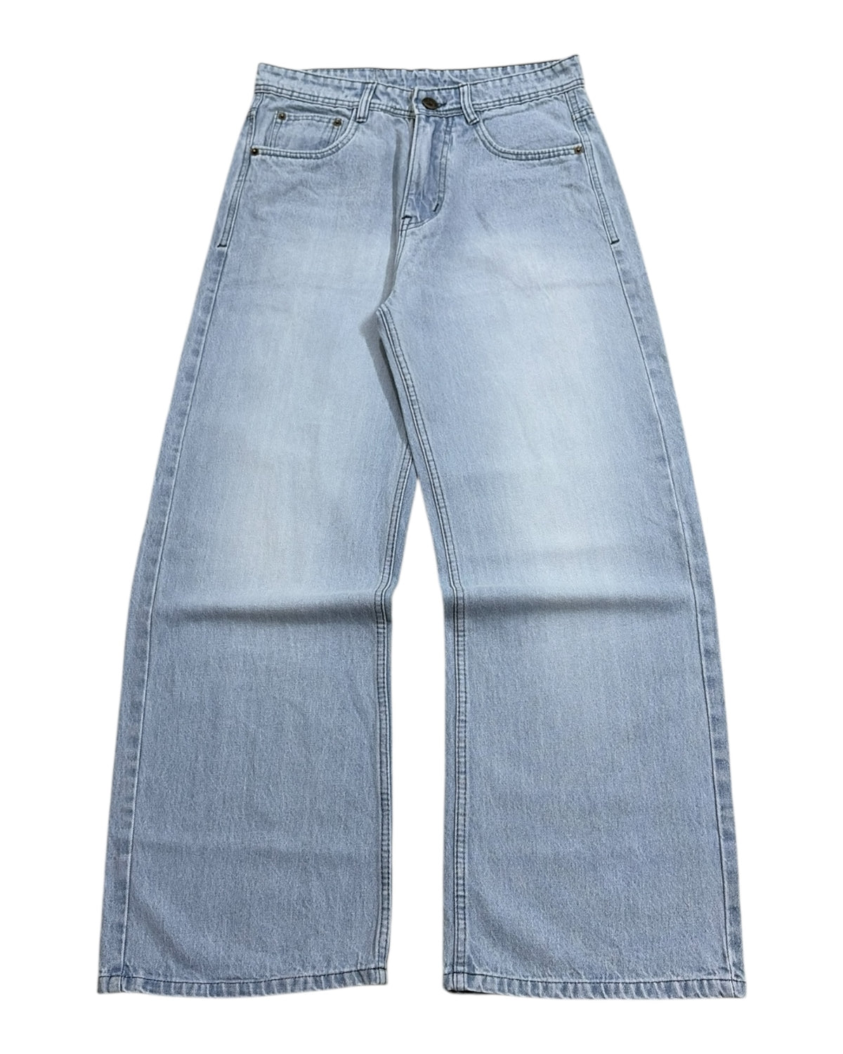 Ice Blue Baggy Wide Fit Jeans