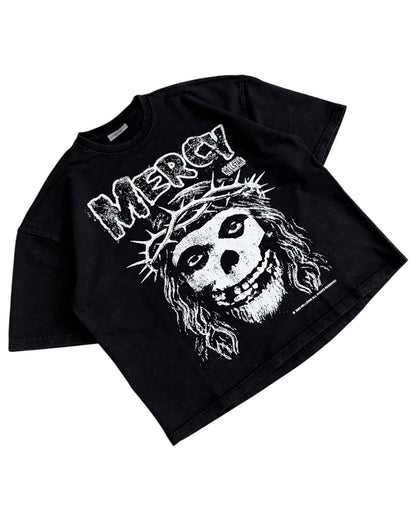 Boxy Fit Cropped Short Sleeve T-shirt