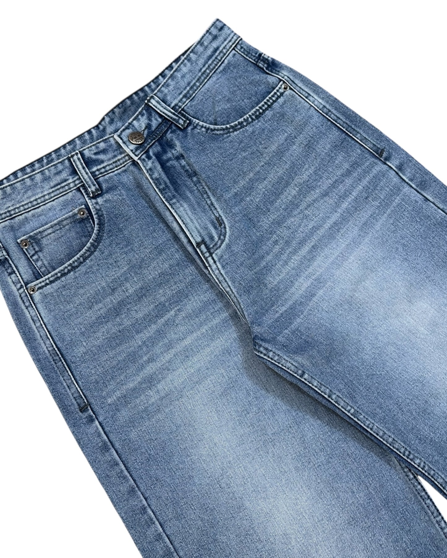 Light Blue Vintage Straight Wide Fit Jeans