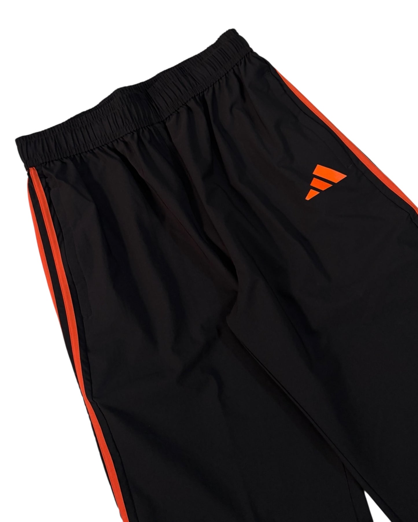 Relaxed Baggy Stripes Track Pant - Black/Orange