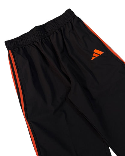 Relaxed Baggy Stripes Track Pant - Black/Orange