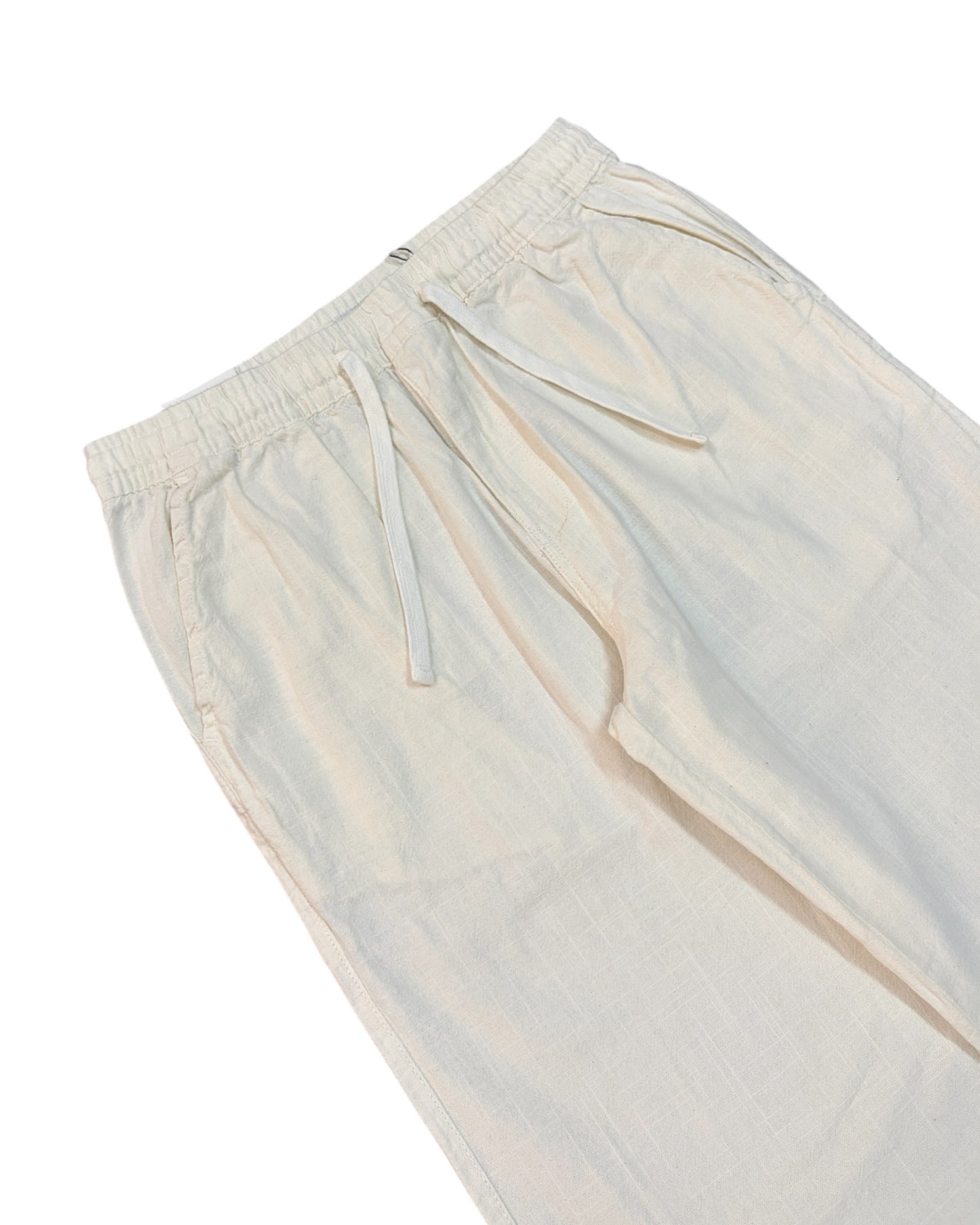 Linen Baggy Pants - White