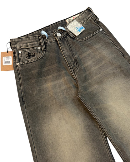 "Latest Release" STUSSY Super Wide Baggy Denim - Dusty Grey