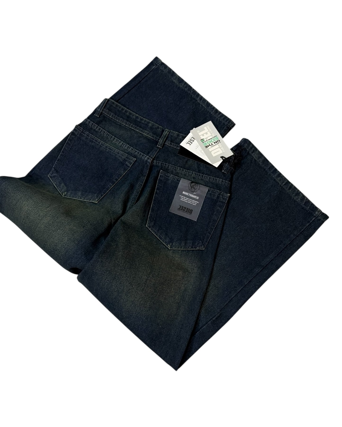 Dark Green Vintage Baggy Wide Fit Jeans