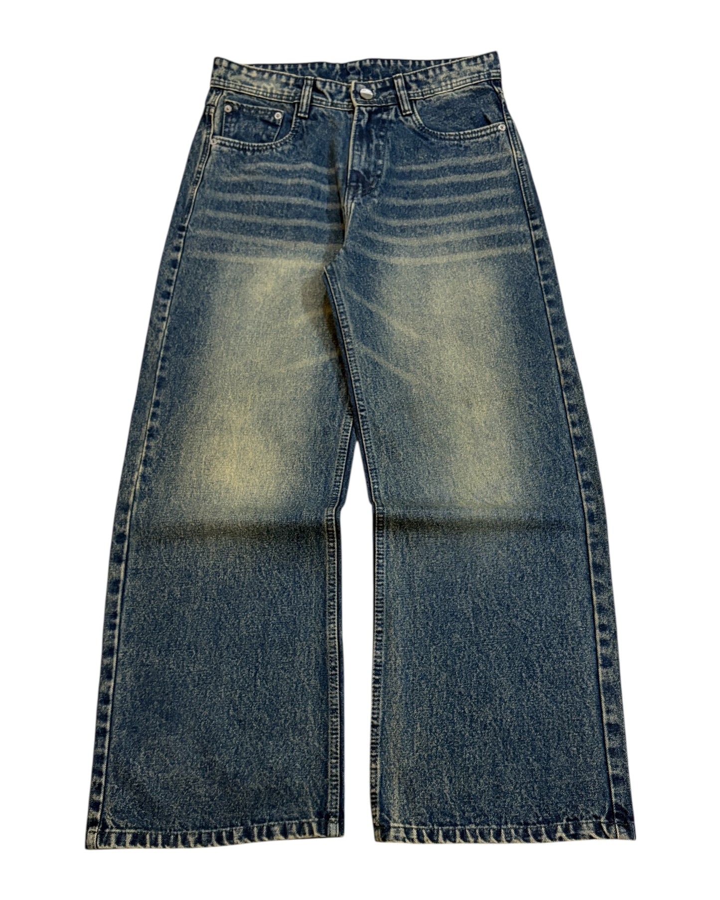 Smoky Vintage Wash Wide Fit Jeans
